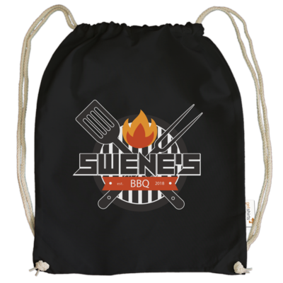 Motiv: Cotton Gymsac - Swene´s BBQ - bestimme auf Wunsch Details wie Produkt, Grösse, Farbe und Position selbst ! Motiv: Cotton Gymsac - Swene´s BBQ