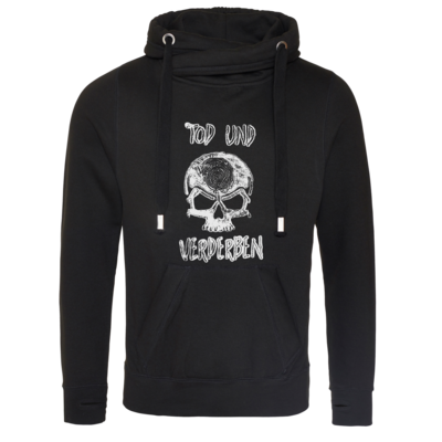 Motiv: Cross Neck Hoodie - Silvestertour - Monochrom - bestimme auf Wunsch Details wie Produkt, Grösse, Farbe und Position selbst ! Motiv: Cross Neck Hoodie - Silvestertour - Monochrom