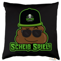 Motiv: Kissen Baumwolle - Scheiß Spiel! - bestimme auf Wunsch Details wie Produkt, Grösse, Farbe und Position selbst ! Motiv: Kissen Baumwolle - Scheiß Spiel!