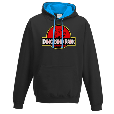 Motiv: Two-Tone Hoodie - dinossindpark - bestimme auf Wunsch Details wie Produkt, Grösse, Farbe und Position selbst ! Motiv: Two-Tone Hoodie - dinossindpark