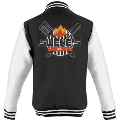 Motiv: College Jacke - Swene´s BBQ - bestimme auf Wunsch Details wie Produkt, Grösse, Farbe und Position selbst ! Motiv: College Jacke - Swene´s BBQ