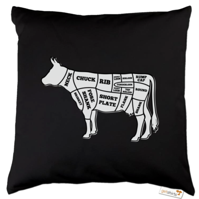 Motiv: Kissen Baumwolle - BEEF CUTS - bestimme auf Wunsch Details wie Produkt, Grösse, Farbe und Position selbst ! Motiv: Kissen Baumwolle - BEEF CUTS