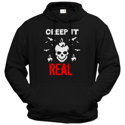 Motiv: Hoodie Premium FAIR WEAR - Creep it Real - bestimme auf Wunsch Details wie Produkt, Grösse, Farbe und Position selbst ! Motiv: Hoodie Premium FAIR WEAR - Creep it Real