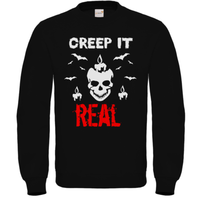 Motiv: Sweatshirt FAIR WEAR - Creep it Real - bestimme auf Wunsch Details wie Produkt, Grösse, Farbe und Position selbst ! Motiv: Sweatshirt FAIR WEAR - Creep it Real