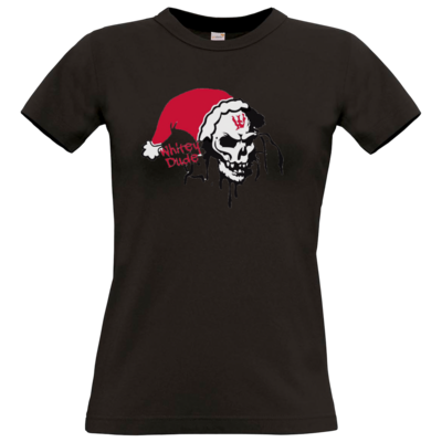 Motiv: T-Shirt Damen Premium FAIR WEAR - Santa - bestimme auf Wunsch Details wie Produkt, Grösse, Farbe und Position selbst ! Motiv: T-Shirt Damen Premium FAIR WEAR - Santa