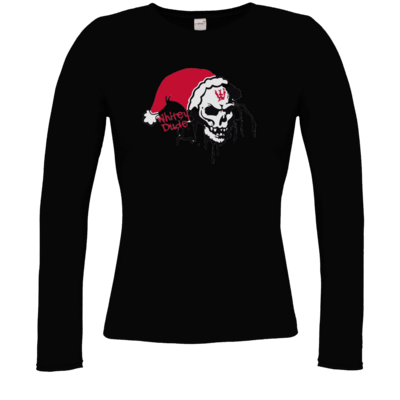 Motiv: Longsleeve Damen Organic - Santa - bestimme auf Wunsch Details wie Produkt, Grösse, Farbe und Position selbst ! Motiv: Longsleeve Damen Organic - Santa