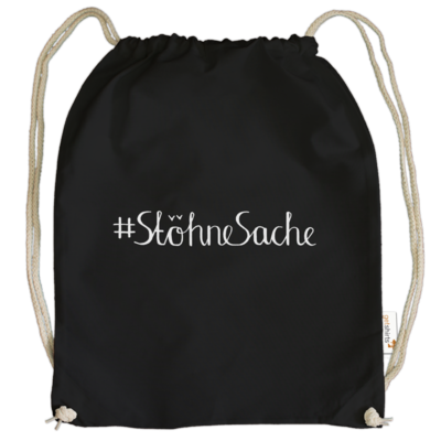 Motiv: Cotton Gymsac - Stöhne Sache - bestimme auf Wunsch Details wie Produkt, Grösse, Farbe und Position selbst ! Motiv: Cotton Gymsac - Stöhne Sache