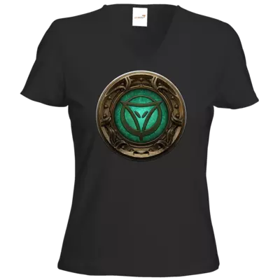 Motiv: T-Shirt Damen V-Neck Classic - Götter Siegel - Phex - bestimme auf Wunsch Details wie Produkt, Grösse, Farbe und Position selbst ! Motiv: T-Shirt Damen V-Neck Classic - Götter Siegel - Phex