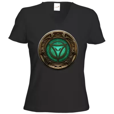 Motiv: T-Shirts Damen V-Neck FAIR WEAR - Götter Siegel - Phex - bestimme auf Wunsch Details wie Produkt, Grösse, Farbe und Position selbst ! Motiv: T-Shirts Damen V-Neck FAIR WEAR - Götter Siegel - Phex