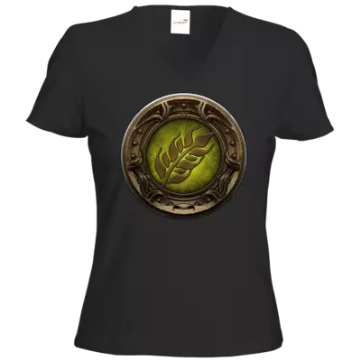 Motiv: T-Shirts Damen V-Neck FAIR WEAR - Götter Siegel - Peraine - bestimme auf Wunsch Details wie Produkt, Grösse, Farbe und Position selbst ! Motiv: T-Shirts Damen V-Neck FAIR WEAR - Götter Siegel - Peraine