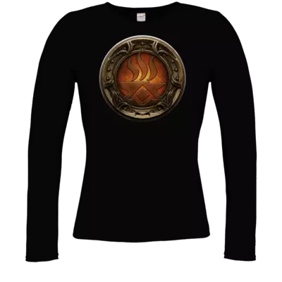 Motiv: Longsleeve Damen Organic - Götter Siegel - Angrosch - bestimme auf Wunsch Details wie Produkt, Grösse, Farbe und Position selbst ! Motiv: Longsleeve Damen Organic - Götter Siegel - Angrosch