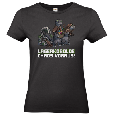 Motiv: T-Shirt Damen Premium FAIR WEAR - Ulisses - Lagerkobolde Chaos voraus! - bestimme auf Wunsch Details wie Produkt, Grösse, Farbe und Position selbst ! Motiv: T-Shirt Damen Premium FAIR WEAR - Ulisses - Lagerkobolde Chaos voraus!