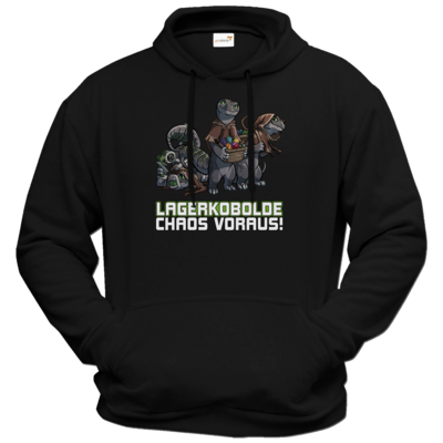 Motiv: Hoodie Premium FAIR WEAR - Ulisses - Lagerkobolde Chaos voraus! - bestimme auf Wunsch Details wie Produkt, Grösse, Farbe und Position selbst ! Motiv: Hoodie Premium FAIR WEAR - Ulisses - Lagerkobolde Chaos voraus!