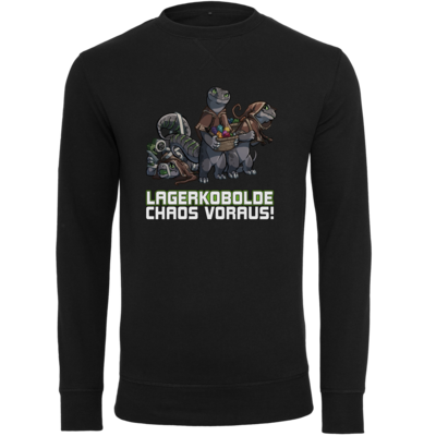Motiv: Light Crew Sweatshirt - Ulisses - Lagerkobolde Chaos voraus! - bestimme auf Wunsch Details wie Produkt, Grösse, Farbe und Position selbst ! Motiv: Light Crew Sweatshirt - Ulisses - Lagerkobolde Chaos voraus!