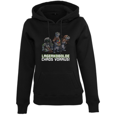 Motiv: Womens Heavy Hoody - Ulisses - Lagerkobolde Chaos voraus! - bestimme auf Wunsch Details wie Produkt, Grösse, Farbe und Position selbst ! Motiv: Womens Heavy Hoody - Ulisses - Lagerkobolde Chaos voraus!