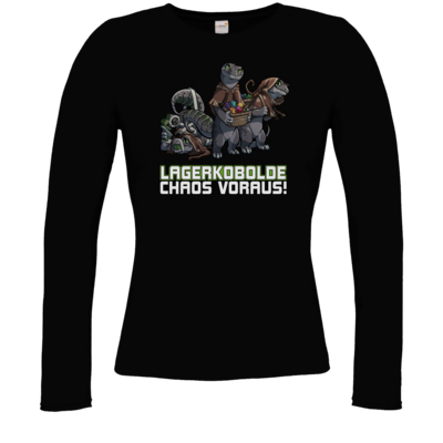 Motiv: Longsleeve Damen Organic - Ulisses - Lagerkobolde Chaos voraus! - bestimme auf Wunsch Details wie Produkt, Grösse, Farbe und Position selbst ! Motiv: Longsleeve Damen Organic - Ulisses - Lagerkobolde Chaos voraus!