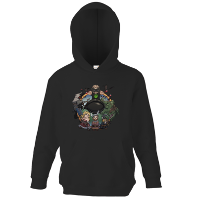 Motiv: Kids Hooded Sweat - Let's Plays - Das Buch Der Abenteuer - Chibi - bestimme auf Wunsch Details wie Produkt, Grösse, Farbe und Position selbst ! Motiv: Kids Hooded Sweat - Let's Plays - Das Buch Der Abenteuer - Chibi