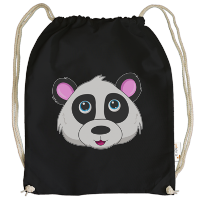 Motiv: Cotton Gymsac - Panda - bestimme auf Wunsch Details wie Produkt, Grösse, Farbe und Position selbst ! Motiv: Cotton Gymsac - Panda