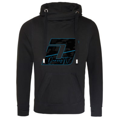 Motiv: Cross Neck Hoodie - Deroxs Camouflage Logo - bestimme auf Wunsch Details wie Produkt, Grösse, Farbe und Position selbst ! Motiv: Cross Neck Hoodie - Deroxs Camouflage Logo