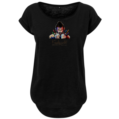 Motiv: Ladies Long Slub Tee - Pastellkreide - bestimme auf Wunsch Details wie Produkt, Grösse, Farbe und Position selbst ! Motiv: Ladies Long Slub Tee - Pastellkreide