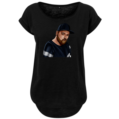 Motiv: Ladies Long Slub Tee - Deroxs Porträt - bestimme auf Wunsch Details wie Produkt, Grösse, Farbe und Position selbst ! Motiv: Ladies Long Slub Tee - Deroxs Porträt