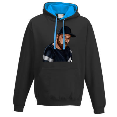 Motiv: Two-Tone Hoodie - Deroxs Porträt - bestimme auf Wunsch Details wie Produkt, Grösse, Farbe und Position selbst ! Motiv: Two-Tone Hoodie - Deroxs Porträt
