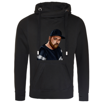 Motiv: Cross Neck Hoodie - Deroxs Porträt - bestimme auf Wunsch Details wie Produkt, Grösse, Farbe und Position selbst ! Motiv: Cross Neck Hoodie - Deroxs Porträt