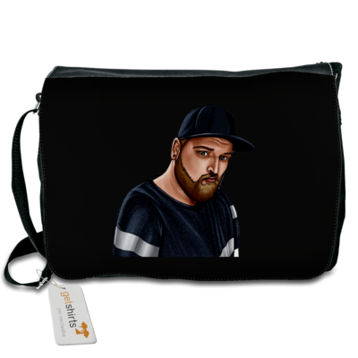 Motiv: Schultertasche - Deroxs Porträt - bestimme auf Wunsch Details wie Produkt, Grösse, Farbe und Position selbst ! Motiv: Schultertasche - Deroxs Porträt