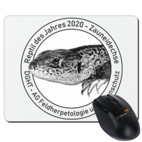 Motiv: Mousepad Textil - Reptil des Jahres 2020 - Zauneidechse 