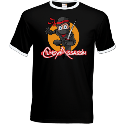Motiv: T-Shirt Ringer - ClumsyAssassin - bestimme auf Wunsch Details wie Produkt, Grösse, Farbe und Position selbst ! Motiv: T-Shirt Ringer - ClumsyAssassin