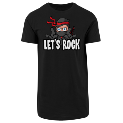 Motiv: Shaped Long Tee - Let's Rock - bestimme auf Wunsch Details wie Produkt, Grösse, Farbe und Position selbst ! Motiv: Shaped Long Tee - Let's Rock