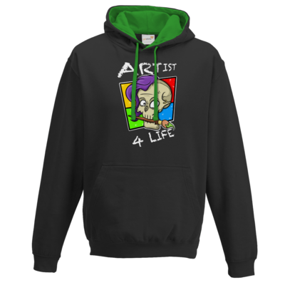 Motiv: Two-Tone Hoodie - Artist4life - bestimme auf Wunsch Details wie Produkt, Grösse, Farbe und Position selbst ! Motiv: Two-Tone Hoodie - Artist4life