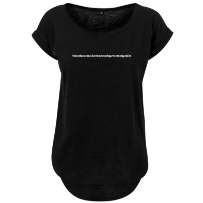 Motiv: Ladies Long Slub Tee - Hashtag Nackensteak - bestimme auf Wunsch Details wie Produkt, Grösse, Farbe und Position selbst ! Motiv: Ladies Long Slub Tee - Hashtag Nackensteak