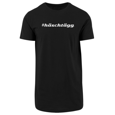 Motiv: Shaped Long Tee - Hashtag - bestimme auf Wunsch Details wie Produkt, Grösse, Farbe und Position selbst ! Motiv: Shaped Long Tee - Hashtag
