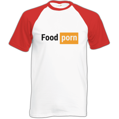 Motiv: Baseball-T FAIR WEAR - Foodporn - bestimme auf Wunsch Details wie Produkt, Grösse, Farbe und Position selbst ! Motiv: Baseball-T FAIR WEAR - Foodporn
