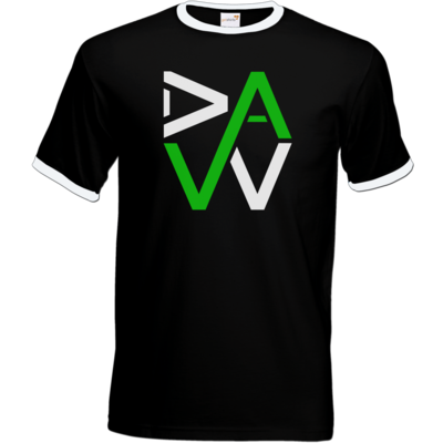 Motiv: T-Shirt Ringer - DaW-Logo Grün - bestimme auf Wunsch Details wie Produkt, Grösse, Farbe und Position selbst ! Motiv: T-Shirt Ringer - DaW-Logo Grün