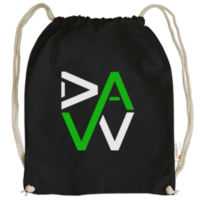 Motiv: Cotton Gymsac - DaW-Logo Grün - bestimme auf Wunsch Details wie Produkt, Grösse, Farbe und Position selbst ! Motiv: Cotton Gymsac - DaW-Logo Grün