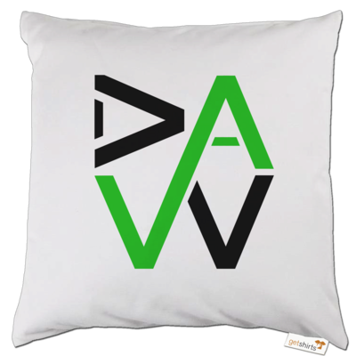 Motiv: Kissen - DaW-Logo Grün - bestimme auf Wunsch Details wie Produkt, Grösse, Farbe und Position selbst ! Motiv: Kissen - DaW-Logo Grün