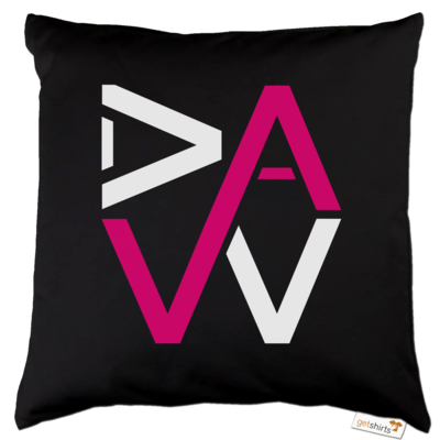 Motiv: Kissen Baumwolle - DaW-Logo Pink - bestimme auf Wunsch Details wie Produkt, Grösse, Farbe und Position selbst ! Motiv: Kissen Baumwolle - DaW-Logo Pink