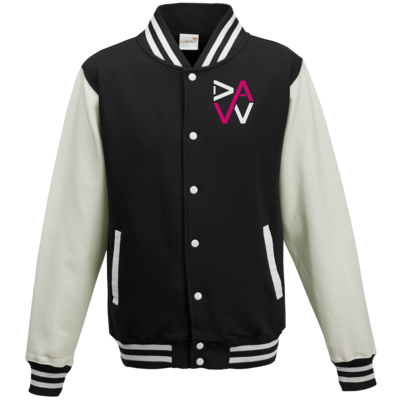 Motiv: College Jacke - DaW-Logo Pink - bestimme auf Wunsch Details wie Produkt, Grösse, Farbe und Position selbst ! Motiv: College Jacke - DaW-Logo Pink