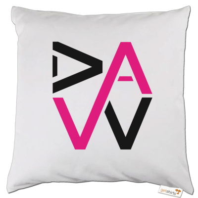 Motiv: Kissen - DaW-Logo Pink - bestimme auf Wunsch Details wie Produkt, Grösse, Farbe und Position selbst ! Motiv: Kissen - DaW-Logo Pink