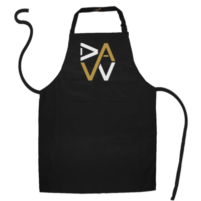 Motiv: Schürze - DaW-Logo Gold - bestimme auf Wunsch Details wie Produkt, Grösse, Farbe und Position selbst ! Motiv: Schürze - DaW-Logo Gold