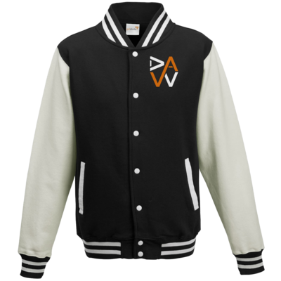 Motiv: College Jacke - DaW-Logo Orange - bestimme auf Wunsch Details wie Produkt, Grösse, Farbe und Position selbst ! Motiv: College Jacke - DaW-Logo Orange
