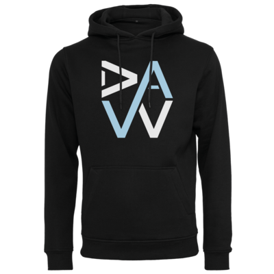 Motiv: Heavy Hoodie - DaW-Logo Hellblau - bestimme auf Wunsch Details wie Produkt, Grösse, Farbe und Position selbst ! Motiv: Heavy Hoodie - DaW-Logo Hellblau