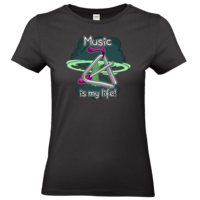 Motiv: T-Shirt Damen Premium FAIR WEAR - Musik - bestimme auf Wunsch Details wie Produkt, Grösse, Farbe und Position selbst ! Motiv: T-Shirt Damen Premium FAIR WEAR - Musik
