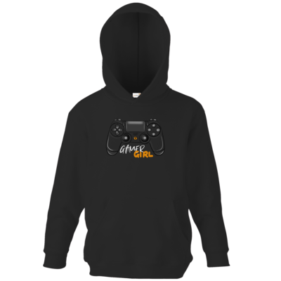 Motiv: Kids Hooded Sweat - GamerGirl - bestimme auf Wunsch Details wie Produkt, Grösse, Farbe und Position selbst ! Motiv: Kids Hooded Sweat - GamerGirl