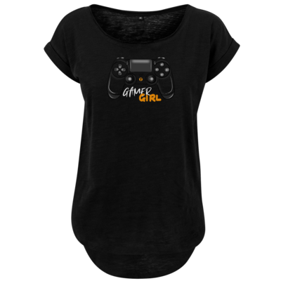 Motiv: Ladies Long Slub Tee - GamerGirl - bestimme auf Wunsch Details wie Produkt, Grösse, Farbe und Position selbst ! Motiv: Ladies Long Slub Tee - GamerGirl