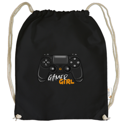 Motiv: Cotton Gymsac - GamerGirl - bestimme auf Wunsch Details wie Produkt, Grösse, Farbe und Position selbst ! Motiv: Cotton Gymsac - GamerGirl
