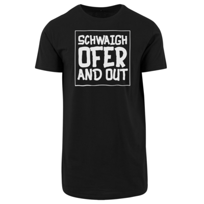 Motiv: Shaped Long Tee - Schwaighofer and out - bestimme auf Wunsch Details wie Produkt, Grösse, Farbe und Position selbst ! Motiv: Shaped Long Tee - Schwaighofer and out