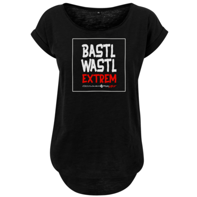 Motiv: Ladies Long Slub Tee - Bastlwastl extrem - bestimme auf Wunsch Details wie Produkt, Grösse, Farbe und Position selbst ! Motiv: Ladies Long Slub Tee - Bastlwastl extrem